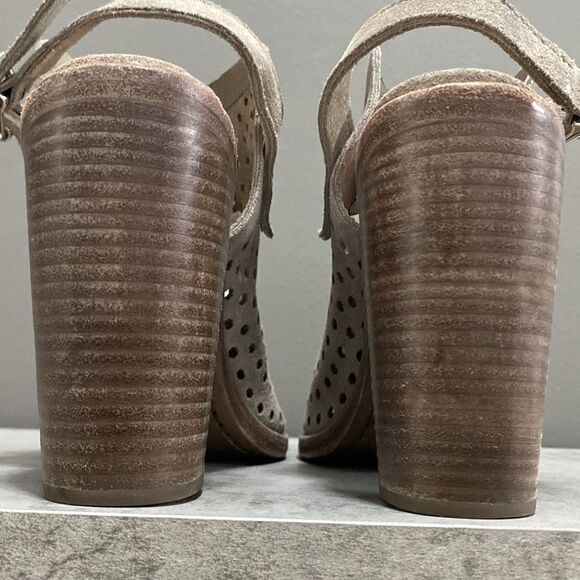Rag & Bone Wyatt Taupe Perforated Open Toe Booties Size 39 US 9 - Picture 9 of 16